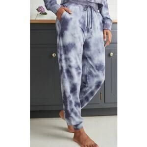 Knox Rose Tie Dye Lace Pull On Blue White Joggers Womens Size M Sweatpants Cozy